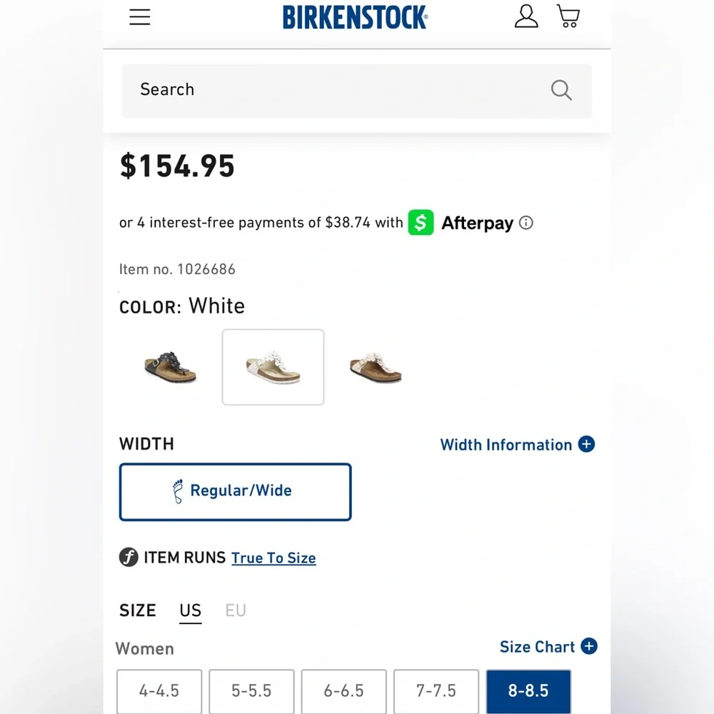 Birkenstock White Sandals with Floral Design - Picture 6 of 13